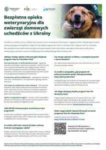 Bezpłatna opieka dla zwierząt z Ukrainy